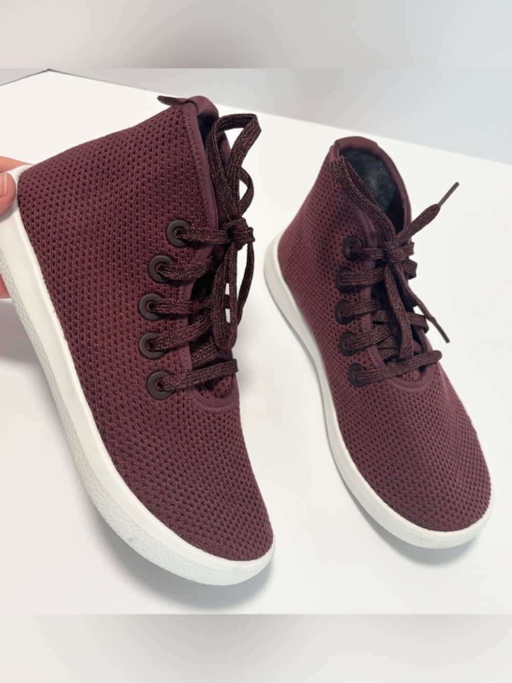 Allbirds Maroon‎ Tree Topper High Top Sneakers